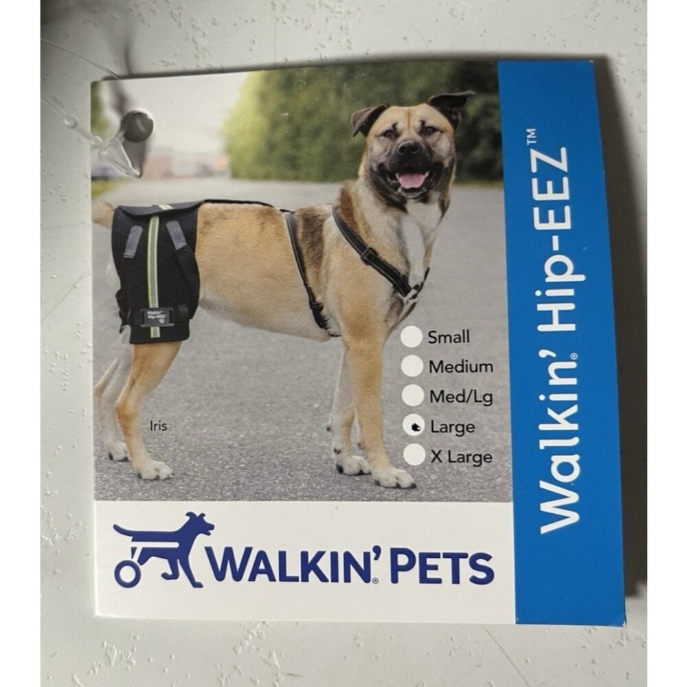 Walkin’ Pets Hip-EEZ Large 50 - 85 lbs Dog Hip Brace Joint Harness Support Black - Picture 2 of 8